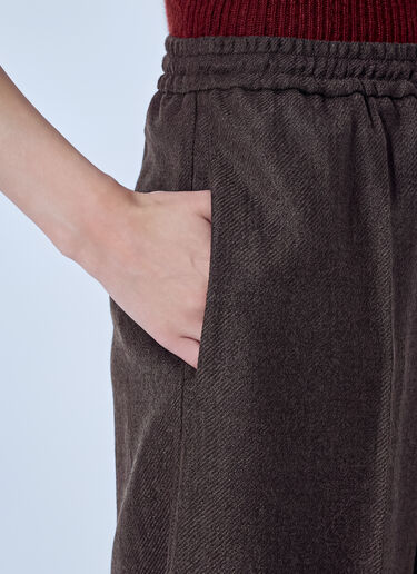 LN-CC® - Max Mara: Wide-Leg Drawstring Trousers - Dark Brown Max Mara Wide-Leg Drawstring Trousers Dark Brown max0266207