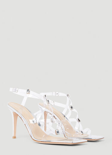 Gianvito Rossi Embellished Strappy Sandals Silver gia0252002