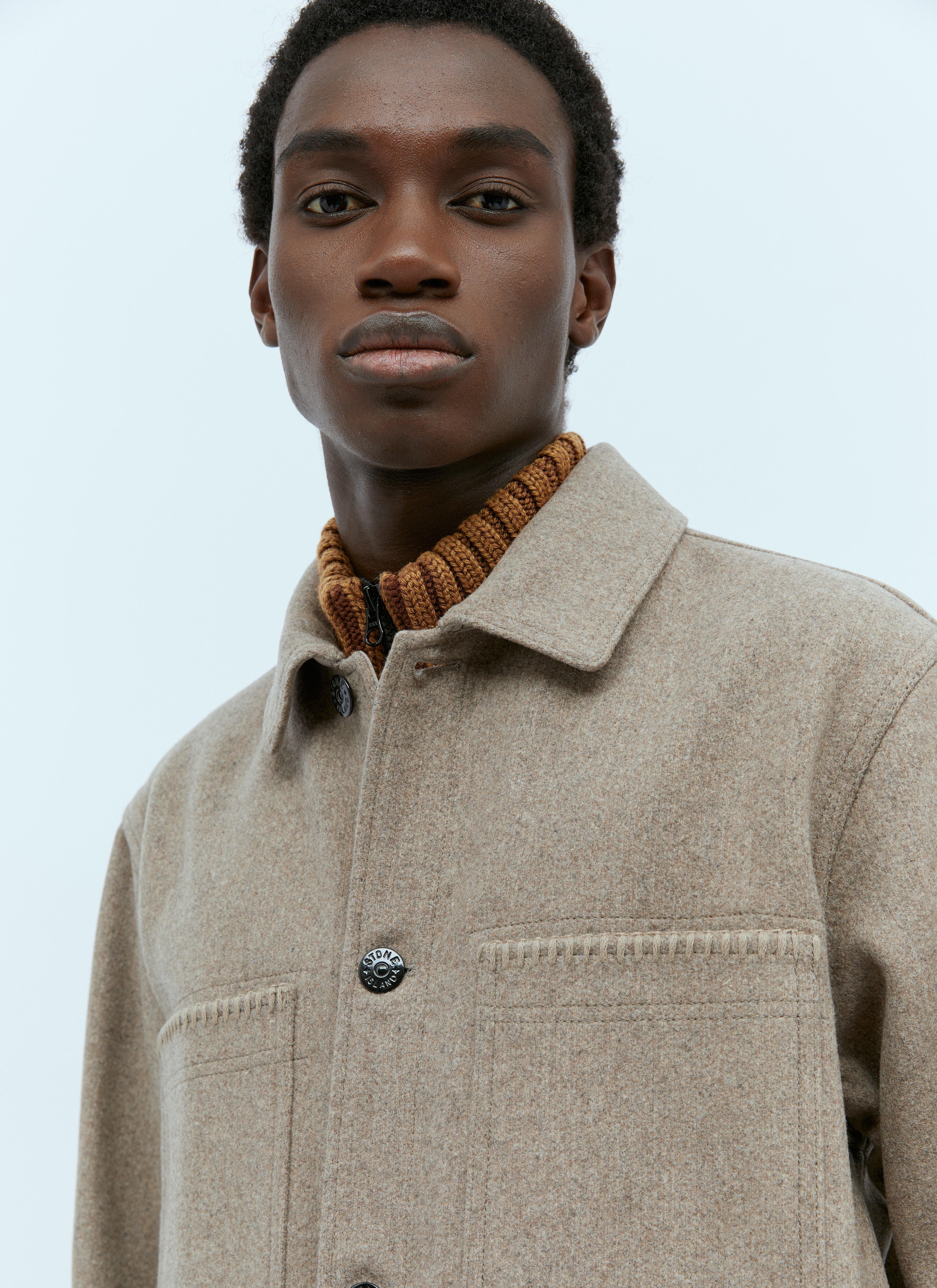 Stone Island Men s Shirt Jacket in Grey LN CC