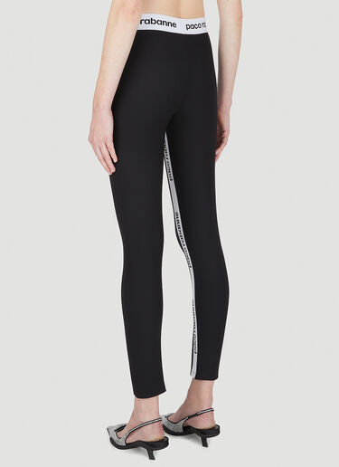 Rabanne Logo Tape Leggings Black pac0248002