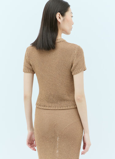 Aya Muse Atele Knit T-Shirt Brown aym0255004