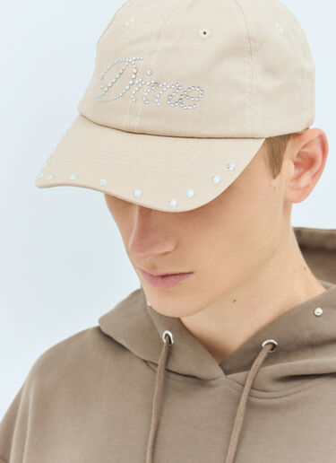 Dime Icy Cursive Logo Baseball Cap Beige dmt0157009