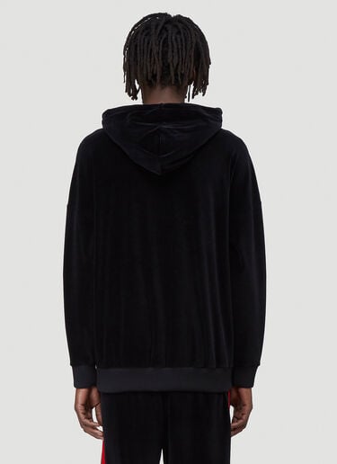 Velvet Hooded Sweatshirt Gucci Velvet Hooded Sweatshirt Black guc0139022