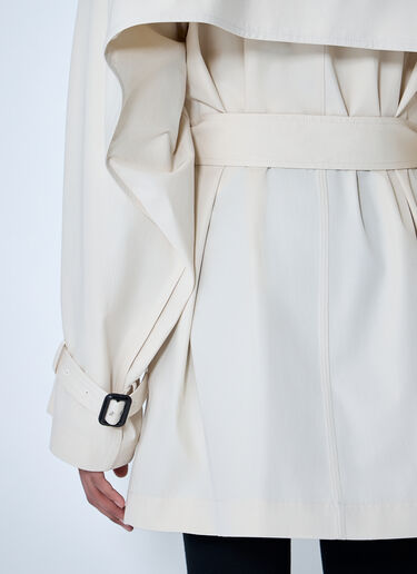 TOTEME Double-Breasted Cotton Trench Coat Cream tot0264017