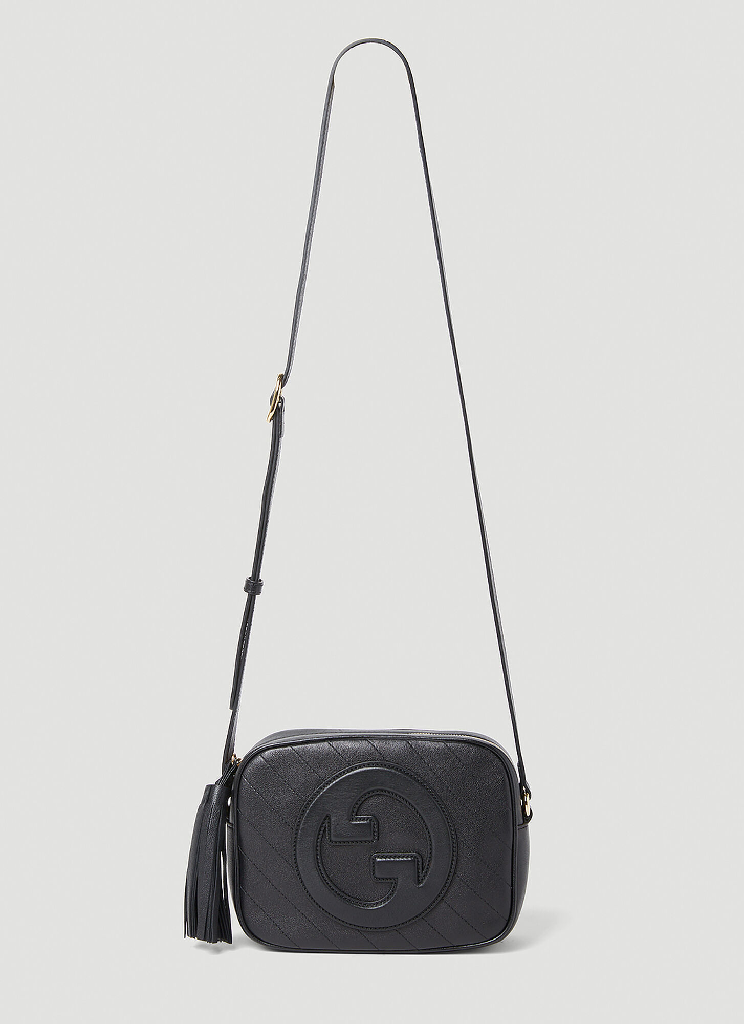 Shop Gucci Blondie Small Shoulder Bag In Black