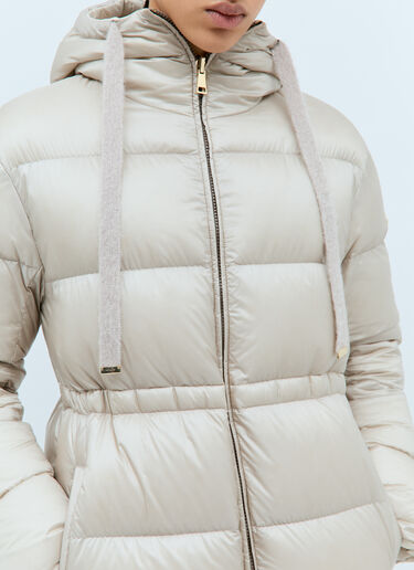 Moncler 불로뉴 리버시블 롱 다운 코트 크림 mon0258019