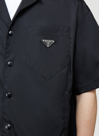 Prada Re-Nylon Short Sleeved Shirt Black pra0143011
