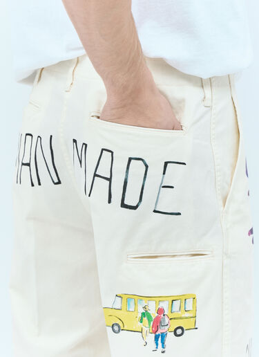 Human Made Printed Chino Pants Cream hmd0154007