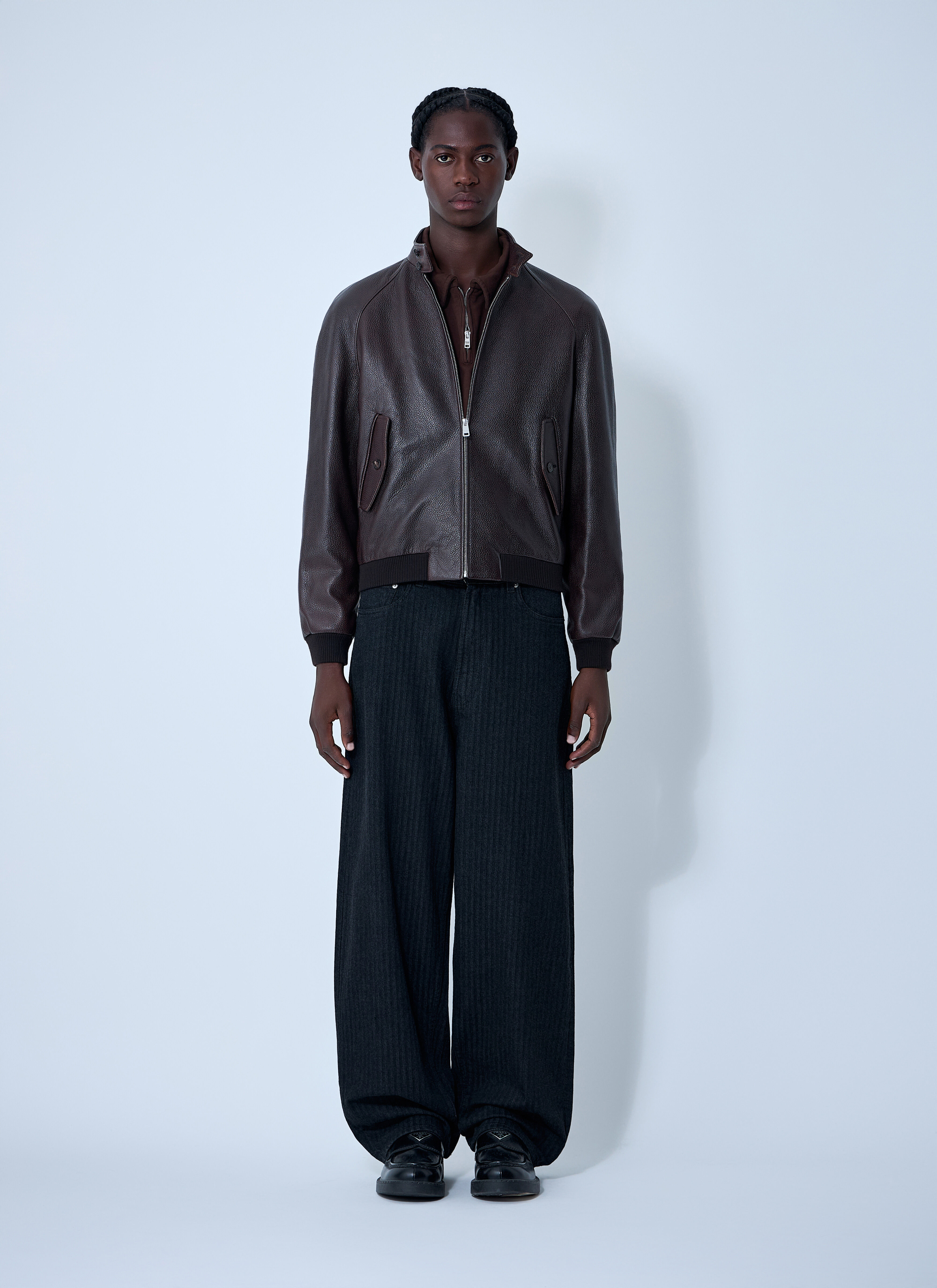 Prada Men's' Leather Jacket in Brown | LN-CC®