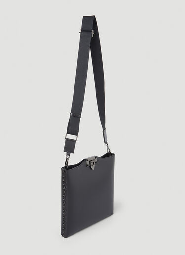 Valentino Studded Flat Crossbody Bag Black val0147032