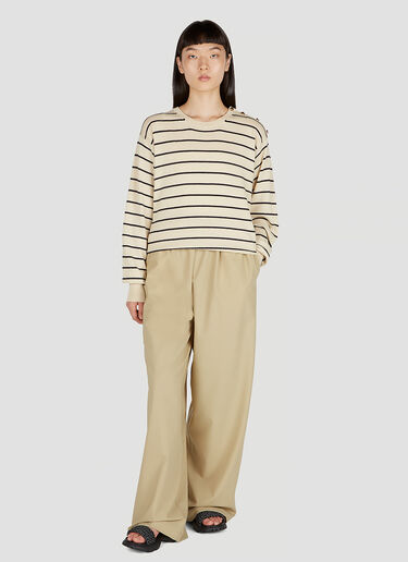 Striped Sweater Moncler Striped Sweater Beige mon0252044