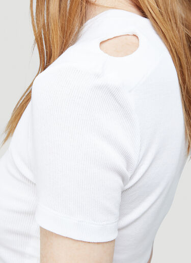 Helmut Lang Cut-Out T-Shirt White hlm0244002