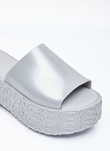 Melissa x Marc Jacobs Becky Platform Slides Silver mxm0254001