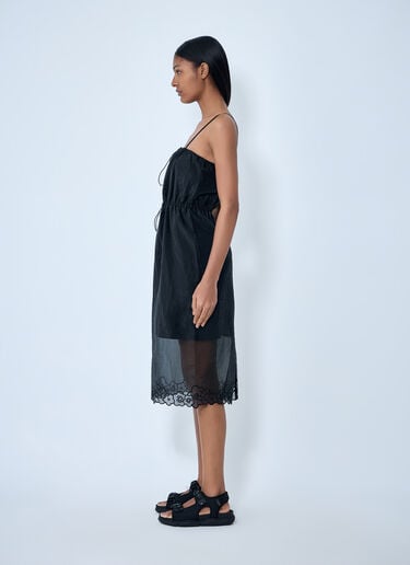 Cecilie Bahnsen Sheer Overlay Midi Dress Black cec0262022