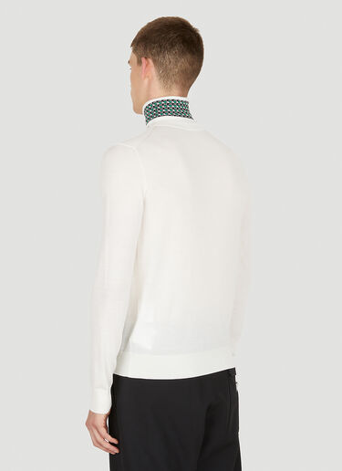 Prada 高领徽标针织衫 白 pra0150015