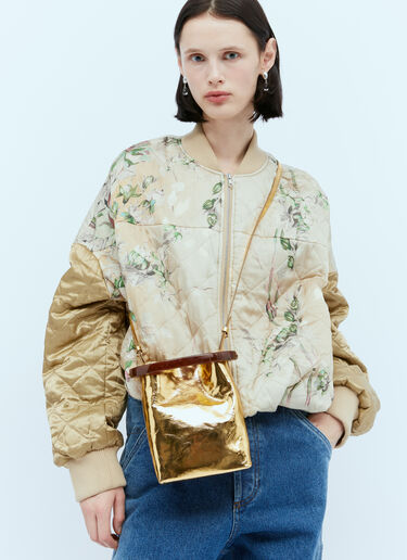 Dries Van Noten 크리스프 스몰 가죽 핸드백 골드 dvn0254046