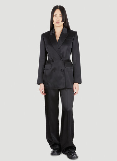 Alexander McQueen Sculpted Double-Breasted Blazer Black amq0246008