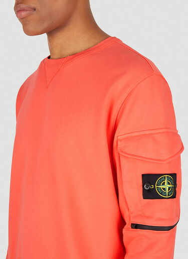 Stone Island Compass Patch Sweatshirt Orange sto0148056