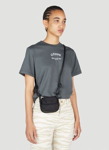 GANNI Knot Mini Shoulder Bag Black gan0253037
