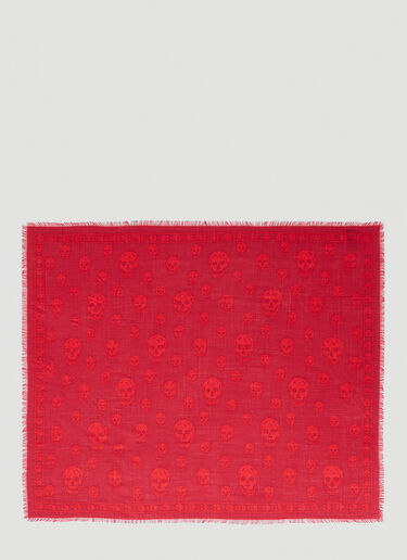 Alexander McQueen Skull Scarf Red amq0252036