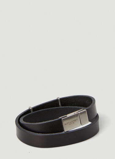 Saint Laurent Opyum Double Wrap Bracelet Black sla0145069