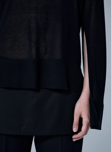 TOTEME Slit Sleeve Turtleneck Black tot0261068
