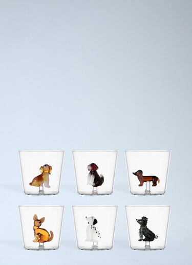 Set Of Four Dog Tumbler Glasses Ichendorf Milano Set Of Four Dog Tumbler Glasses Multicolour wps0692070