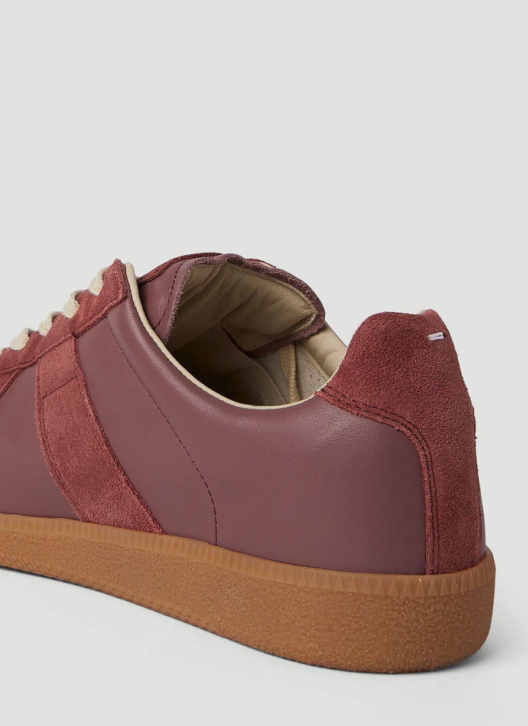 Burgundy store margiela sneakers