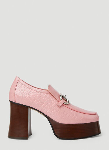Gucci Horsebit Platform Loafers Pink guc0251077