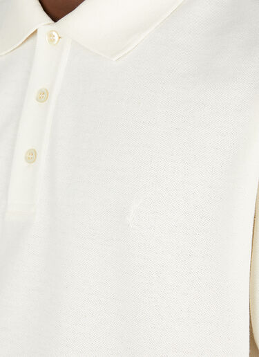 Saint Laurent Cassandre Polo Shirt White sla0151004
