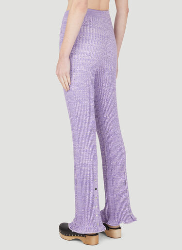 Rabanne Ribbed Knit Pants Lilac pac0248022