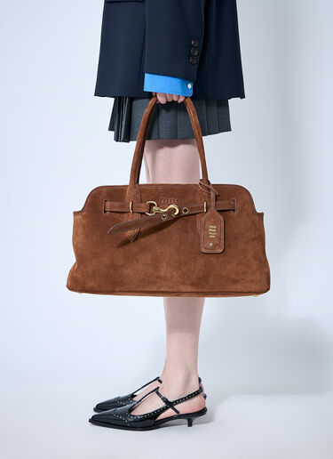 Miu Miu Aventure Suede Handbag Green miu0260048