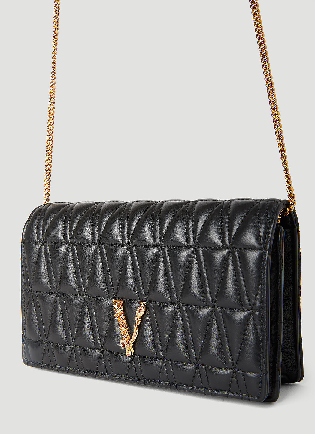 Versace Women s Virtus Shoulder Bag in Black LN CC