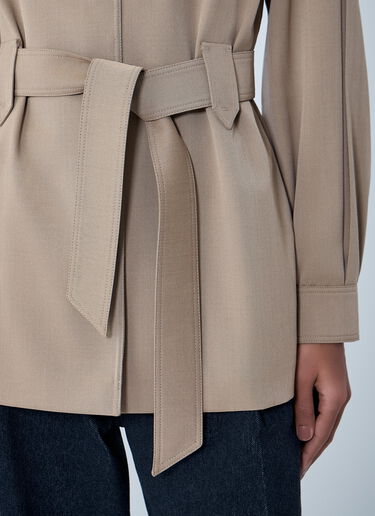 Max Mara Belted Button-Down Shirt Brown max0263032