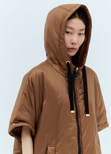 Max Mara Water-Resistant Hooded Jacket Brown max0257056