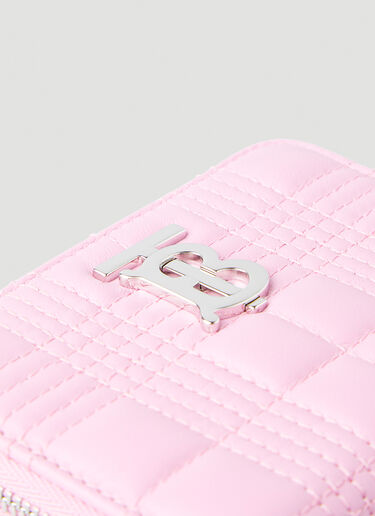 Burberry Lola Quilted Zip Wallet Pink bur0247127