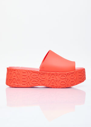 Melissa x Marc Jacobs Becky Platform Slides Orange mxm0254002