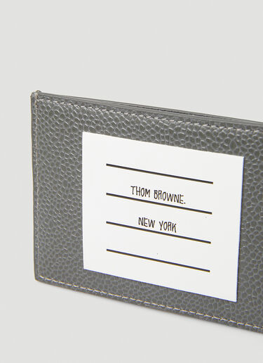 Thom Browne Logo Patch Card Holder  Grey thb0147019