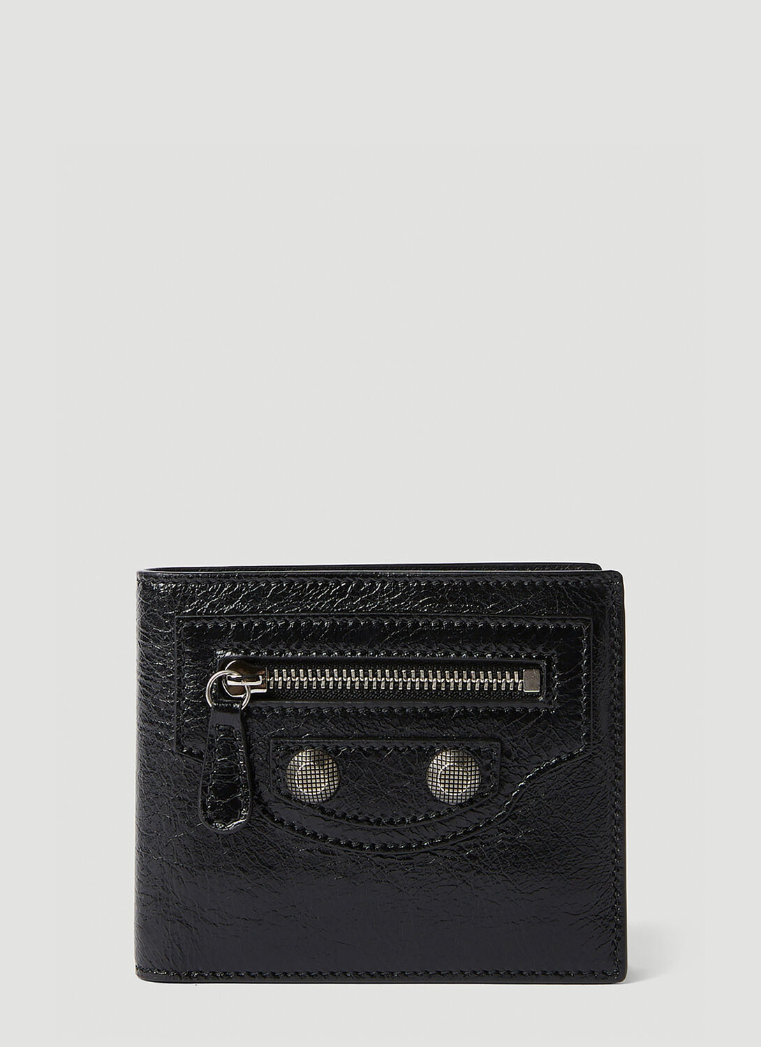 Shop Balenciaga Le Cagole Square Folded Wallet In Black