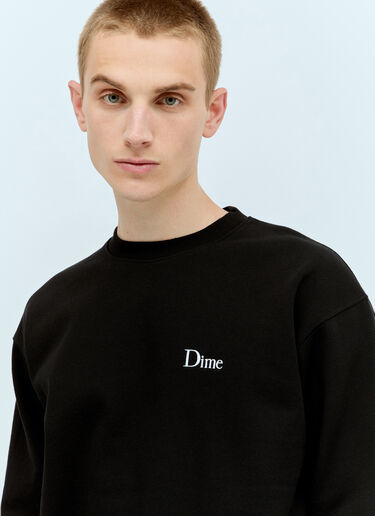 Dime Classic Small Logo Hooded Sweatshirt Black dmt0154007