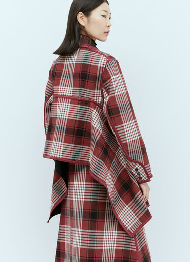 Issey Miyake Counterpoint Check Jacket Red ism0255001