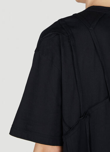 크루넥 반소매 티셔츠 Comme Des Garçons Homme Plus 크루넥 반소매 티셔츠 블랙 hpl0152003