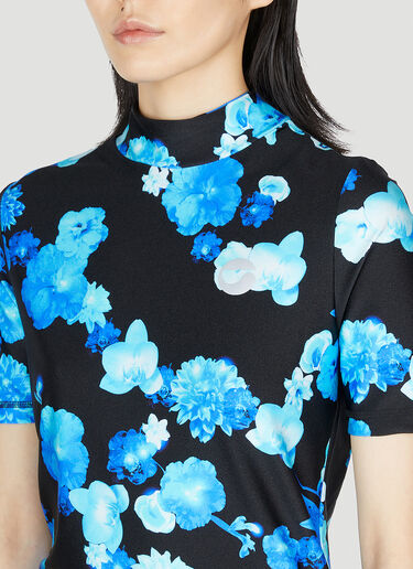 Coperni Floral Print Top Blue cpn0252007