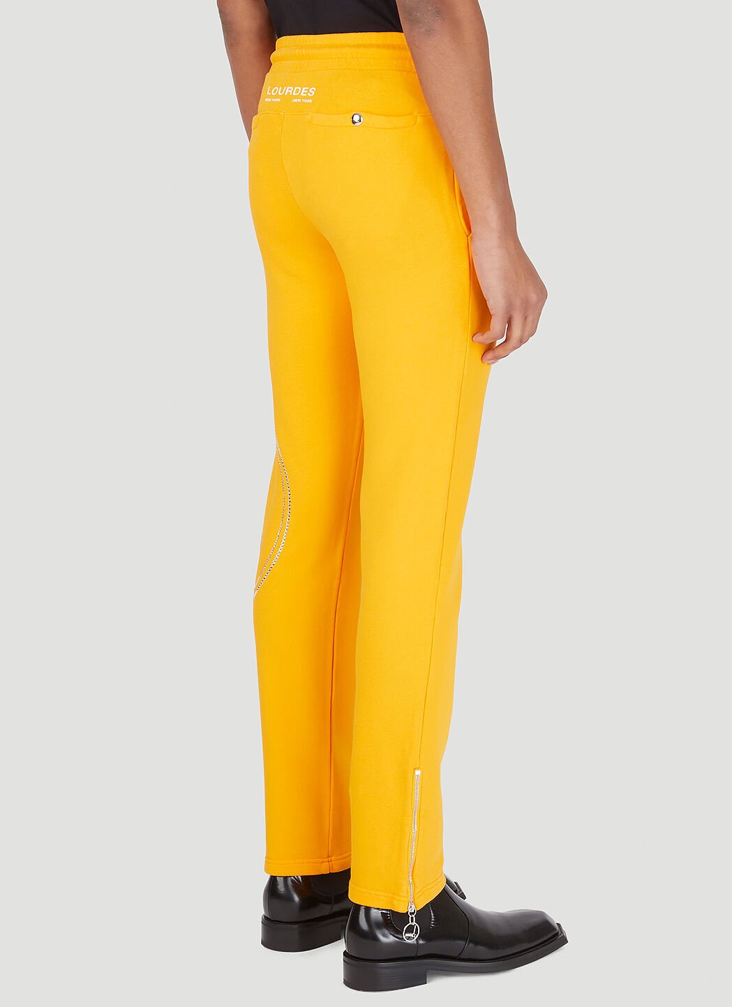 Lourdes Sequin Graphic Track Pants in Orange LN CC