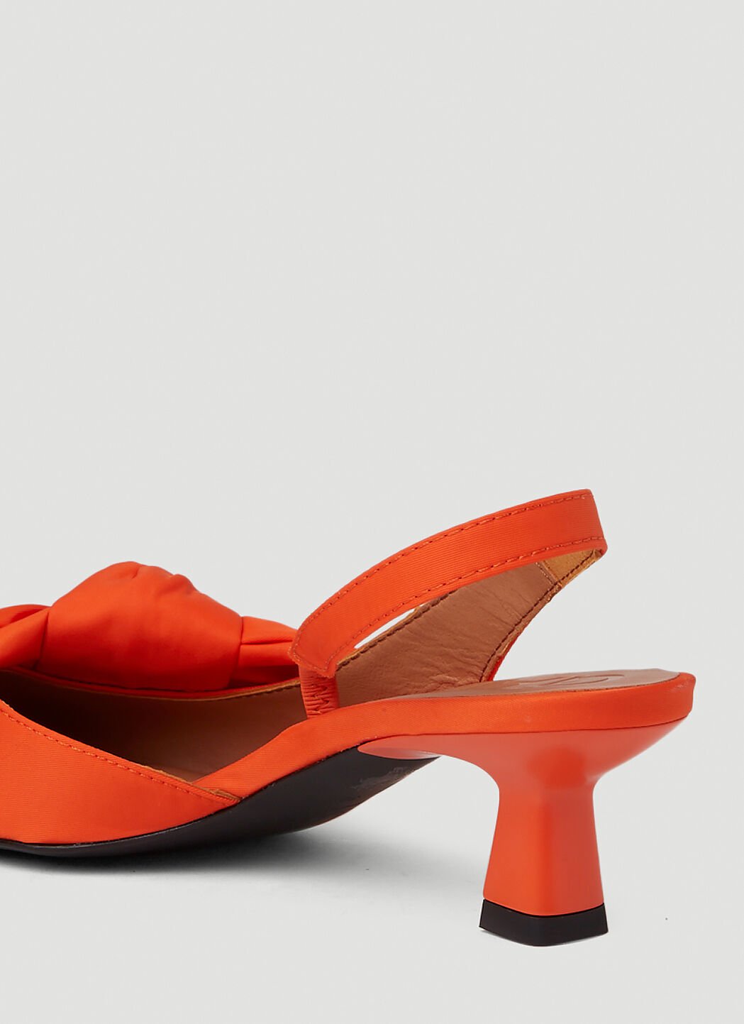Orange kitten heels top