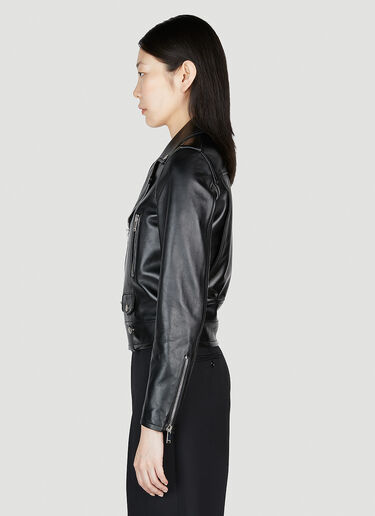 Saint Laurent Motorcycle Leather Jacket Black sla0253045