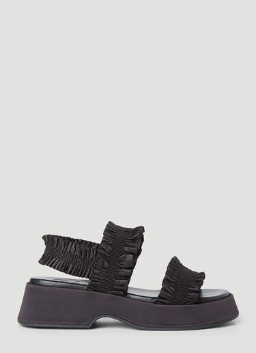GANNI Smock Flaftorm Sandals Black gan0252040