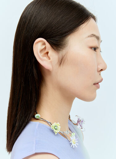 Acne Studios Flower Choker Silver acn0256047