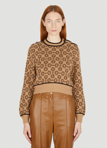 Gucci 홀스빗 자카드 스웨터 베이지 guc0251039