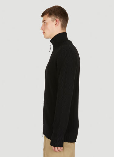 Maison Margiela Zip Front Sweater Black mla0149035